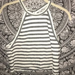 Black and White halter top